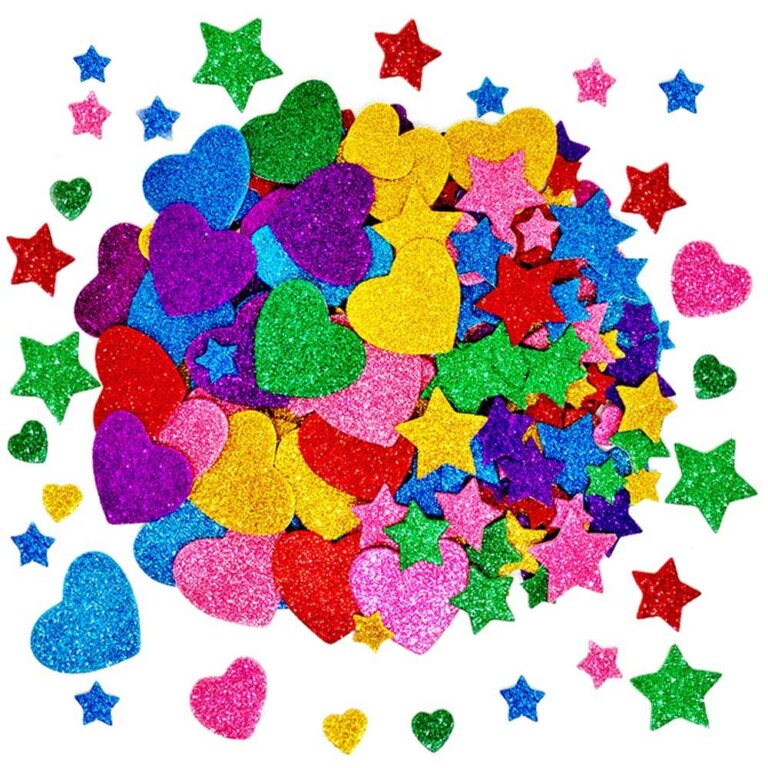 Art and Craft – Glitter Foam Stickers - Fun to Any Project - Image 1