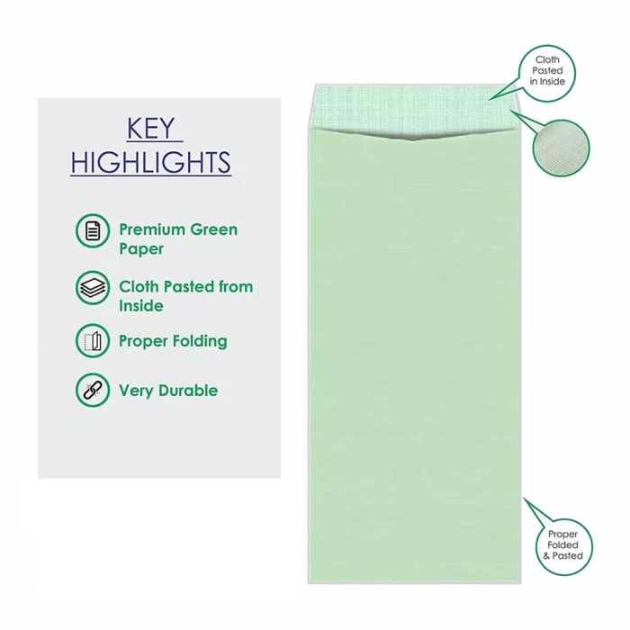 Cloth Line Green Envelope