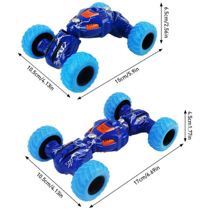DTX Telescopic Car Double Sided Pull Stunt Action Car Toy for Kids