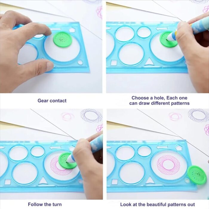 Designer Ruler – Spirograph Ruler for Creative Drafting and Precision Scale