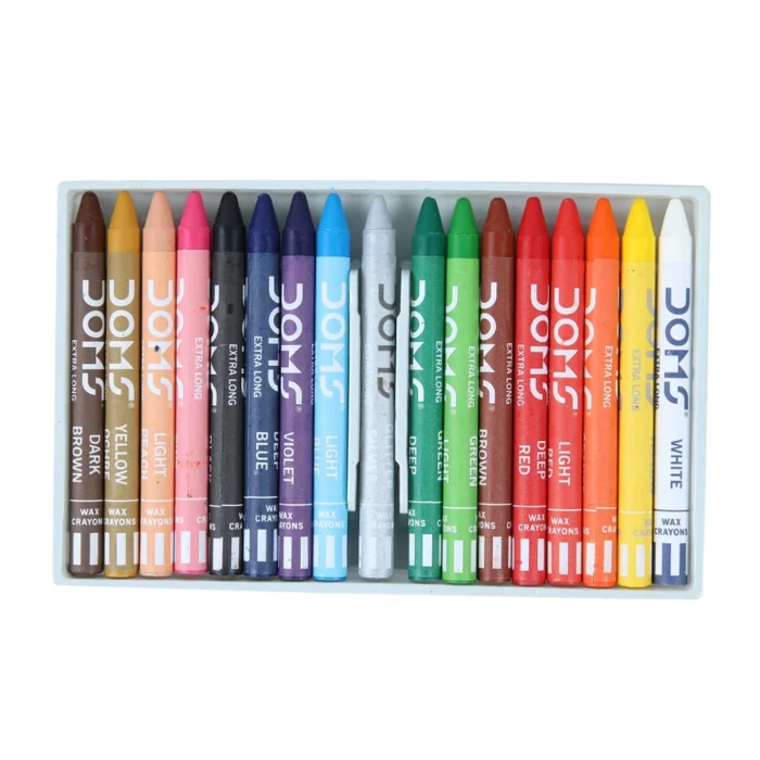 Doms Wax Crayons Extra Long 16 Shades