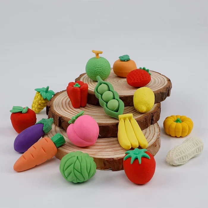 Fancy Vegetables & Fruit Shaped Erasers