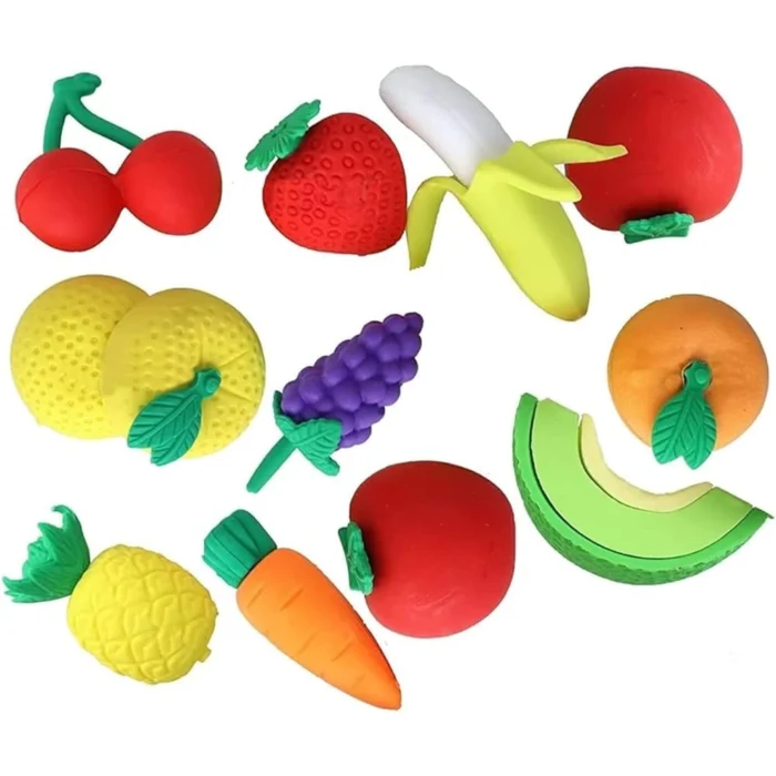 Fancy Vegetables & Fruit Shaped Erasers