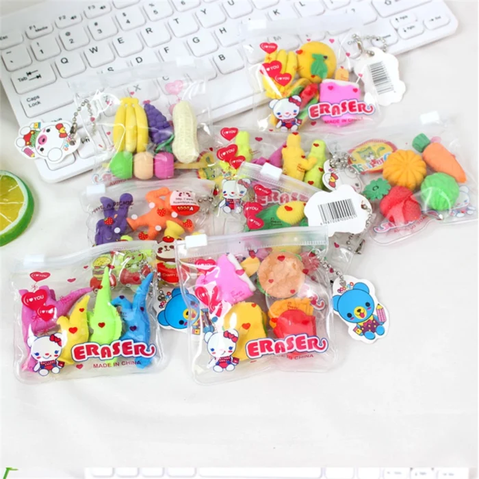 Fancy Vegetables & Fruit Shaped Erasers
