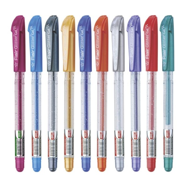Flair Glitter Extra Sparkle Gel Pens - For Smooth Writing