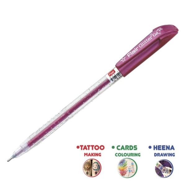 Flair Glitter Extra Sparkle Gel Pens - For Smooth Writing