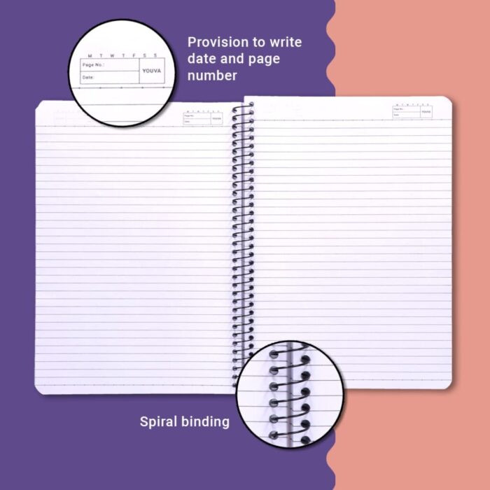 Navneet Youva Notebook - A4 Spiral Bound, Single Line, 1 pc - Image 3