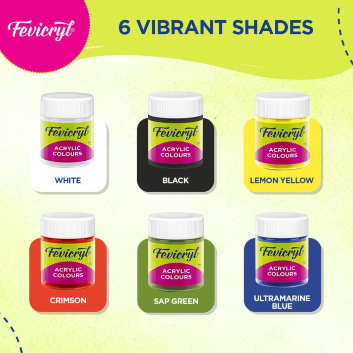 Pidilite Fevicryl Acrylic Colours Lilac Kit 6 Shades