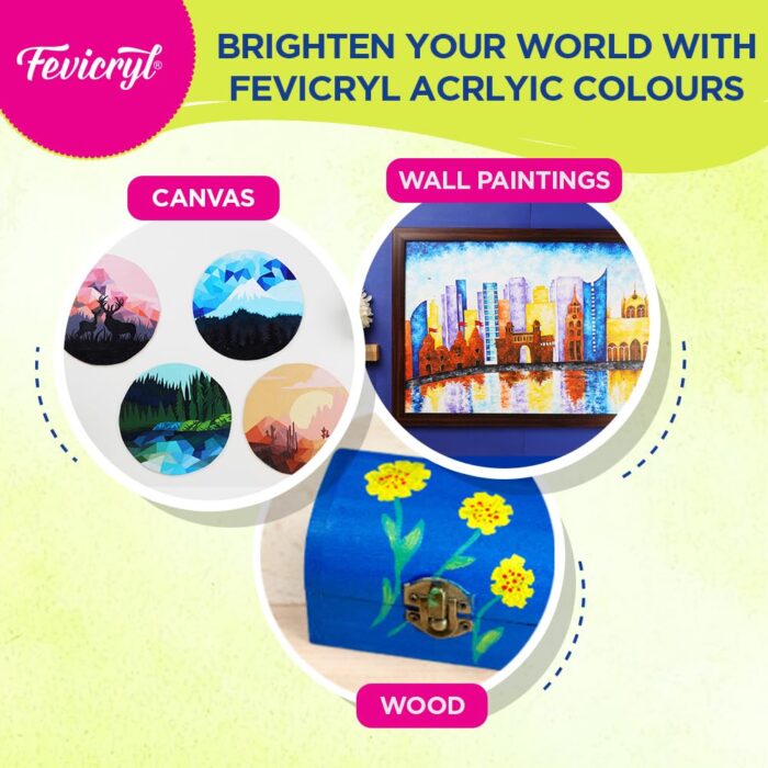 Pidilite Fevicryl Acrylic Colours Sunflower Kit 10 Shades