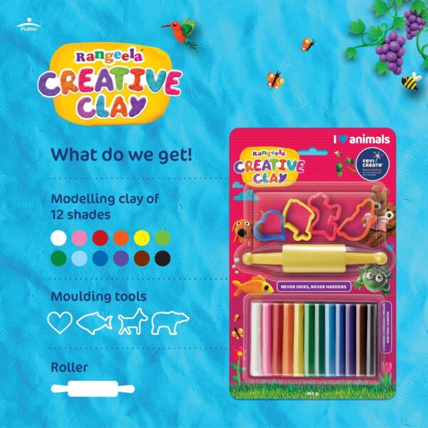 Pidilite Rangeela Creative Clay 150g Animals