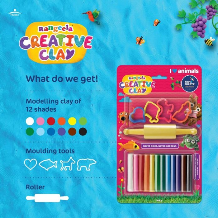 Pidilite Rangeela Creative Clay 150g Animals