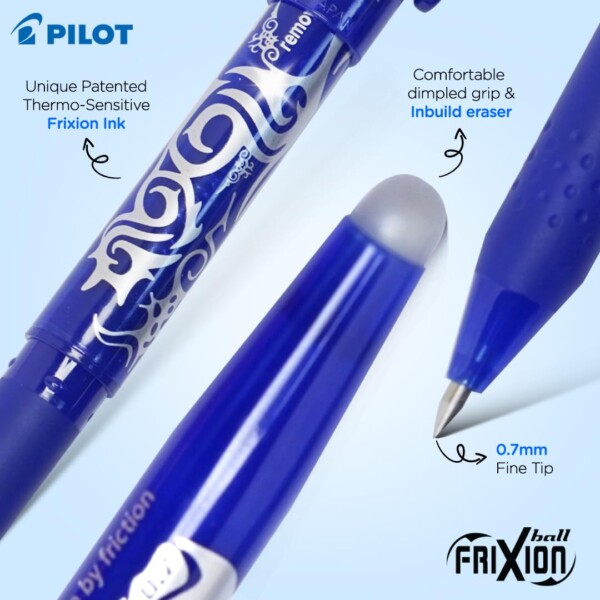 Pilot Frixion 0.7mm Fine Point Roller Ball Pen with Inbuild Eraser