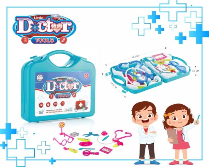 Plastic Doctor Play Set with Foldable Suitcase