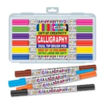 Add Gel Calligraphy Colouring Pen – Twin Tip Brush 12 Pen Set
