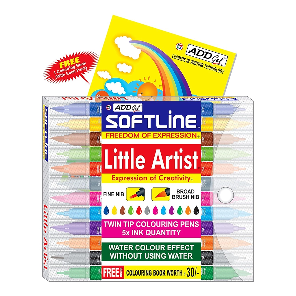 Add Gel Softline Little Artist Colouring Pen 12 Pen Set