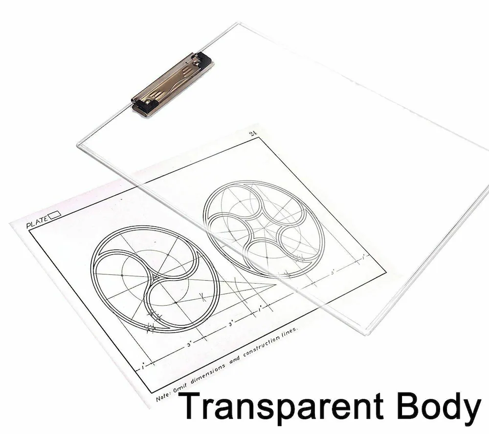 Clip Board Exam Writing Pad_Transparent Clip Board Exam Writing