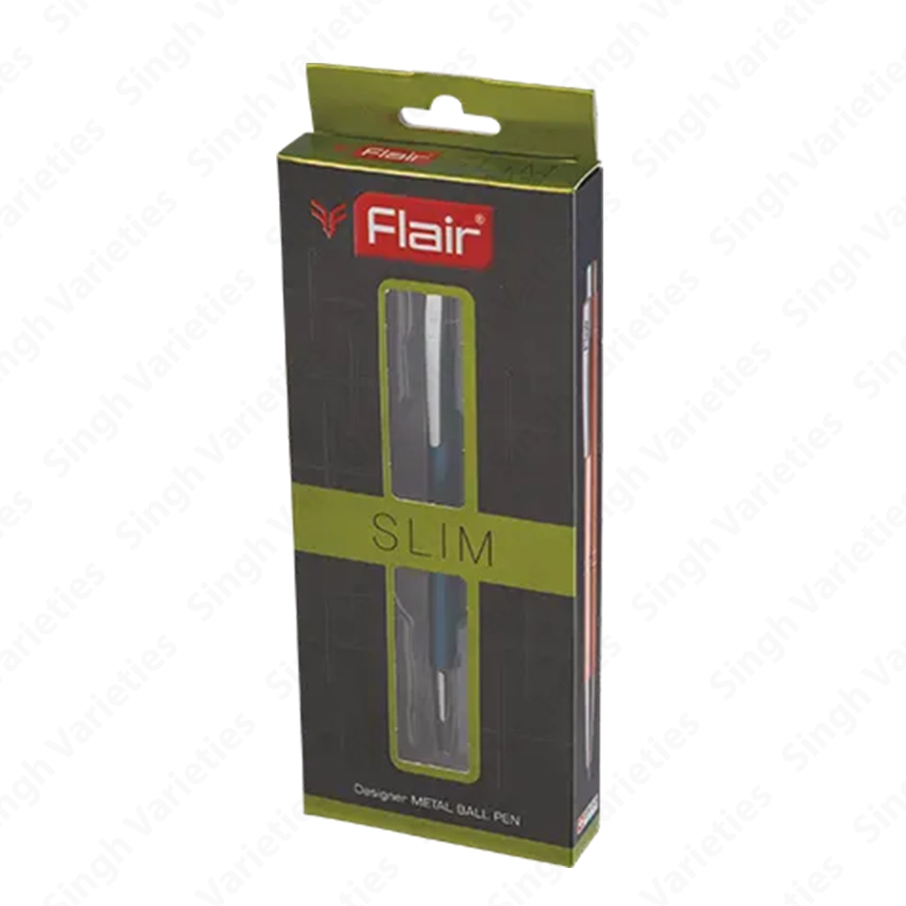 Flair Ball Pen - Slim Designer Metal_3 Flair Ball Pen - Slim Designer Metal, Blue Ink, Assorted Color, 1 pc - Image 3