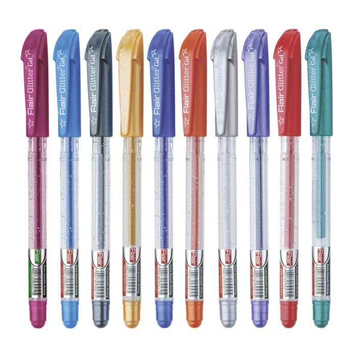 Flair Glitter Extra Sparkle Gel Pens - For Smooth Writing