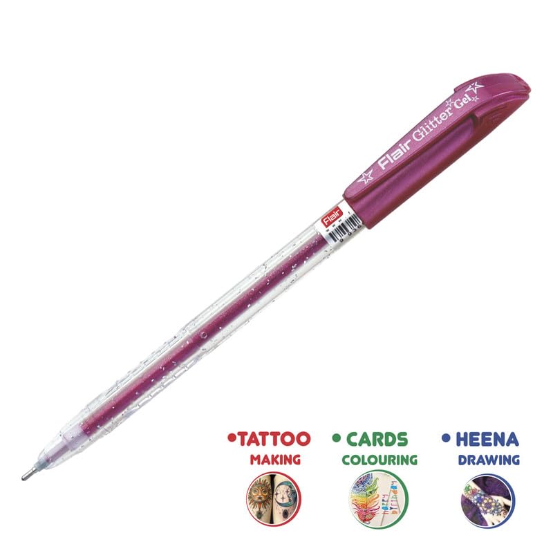 Version 1.0.0 Flair Glitter Extra Sparkle Gel Pens - For Smooth Writing
