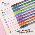 Flair Peach Liquid Ink Colour Ball Pen - Set of 10 Color Pen