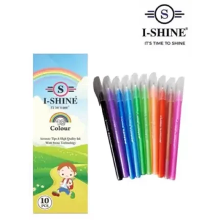 Colour Ball Pen - I Shine Rainbow 10 Colour (Color Pen) Ball Pen
