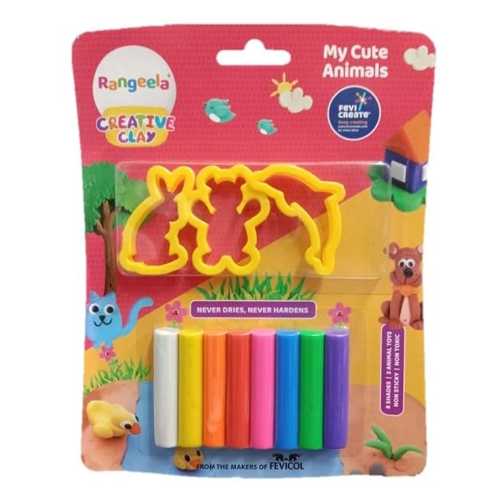 Pidilite Rangeela Creative Clay 75g My Cute Animals_1 Pidilite Rangeela Creative Clay 75g My Cute Animals