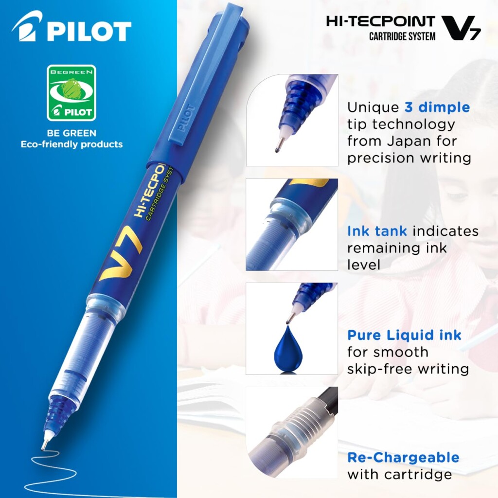 Pilot Hi-TechPoint V5 Cartridge System Roller Ball Pen 0.5mm Tip