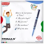 Reynolds Trimax Gel Pen – Smooth Writing, Fine Tip, Long-Lasting Ink (Pack of 1) - Image 4