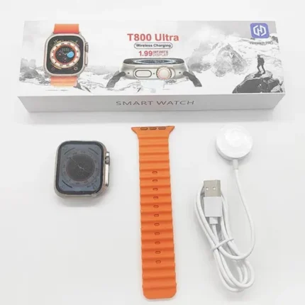 T800 Ultra Smartwatch – Bluetooth Calling, Fitness Tracker, Heart Rate Monitor, Waterproof Smart Watch Compatible with Android & iOS All Accessories