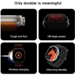T800 Ultra Smartwatch – Bluetooth Calling, Fitness Tracker, Heart Rate Monitor, Waterproof Smart Watch Compatible with Android & iOS All Accessories
