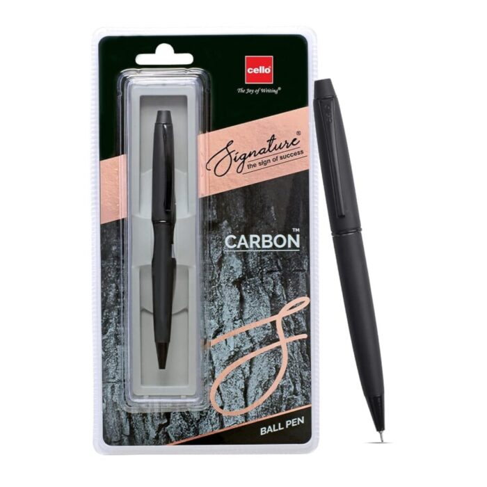 Cello Ball Pen - Signature Carbon, Blue Ink, 1 pc - Image 1
