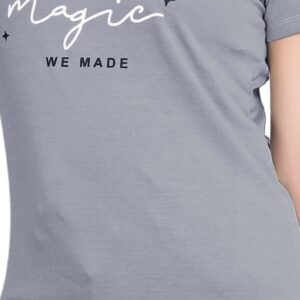 Self-Design Polyester T-Shirt & Track Pants with Round Neck and Three-Quarter Sleeves