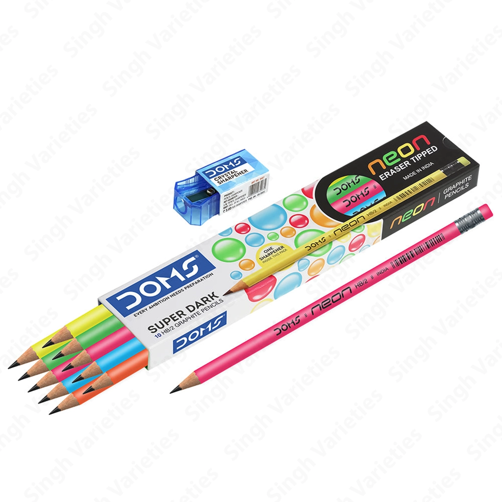 Doms Pencil Neon Super Dark HB 2 Graphite Pencil