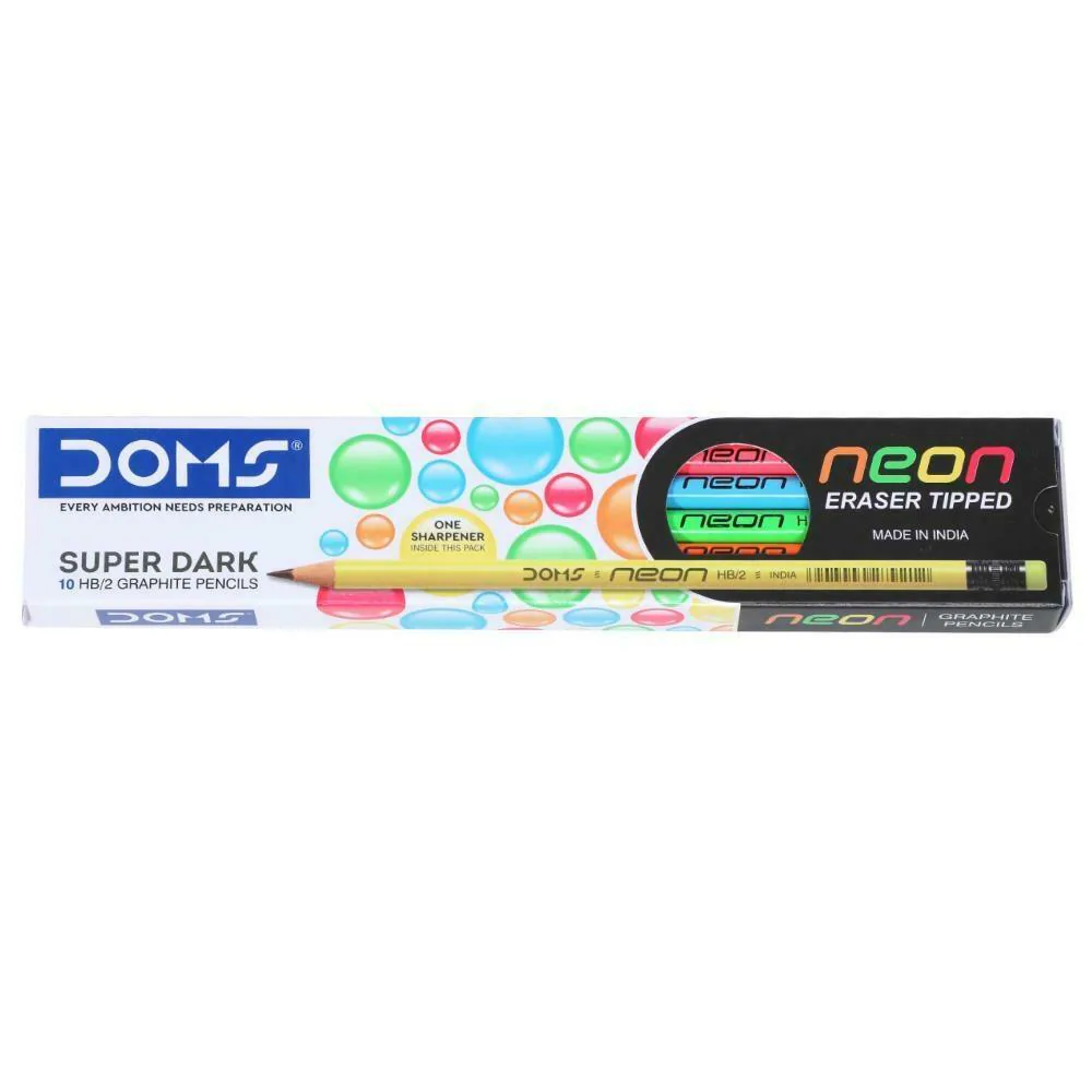 Doms Pencil Neon Super Dark HB 2 Graphite Pencil