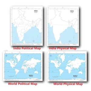 Outline Practice Map Loose Sheet – Perfect for Geography Learning & Exam Preparation (Pack of 1)