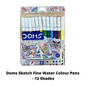 Doms Water Colour Sketch Pens – Fine 12 Shades, Vibrant Creativity for Artists and Kids
