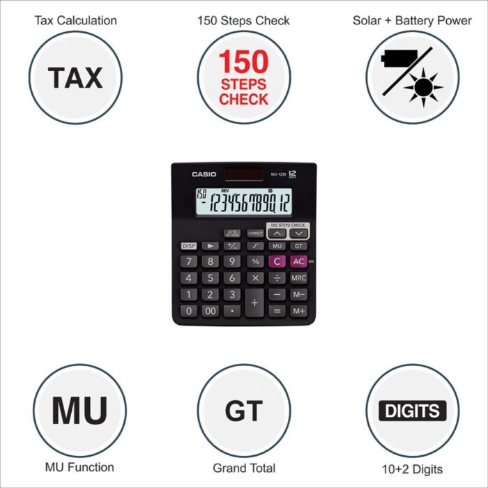 Casio Calculator - MJ-12D-BK