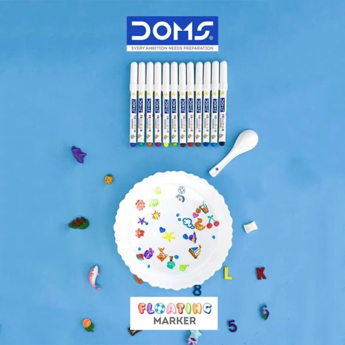 Doms Floating Markers Pen - Set of 12 Shades with Spoon
