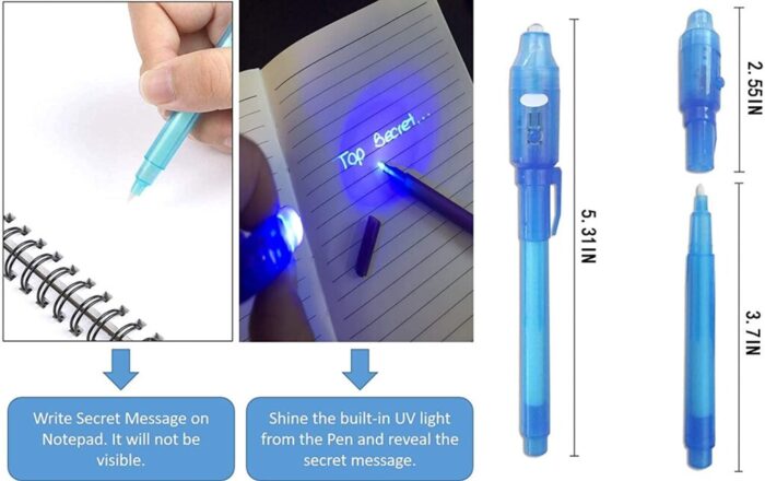 Invisible Ink Magic Pen with UV-Light