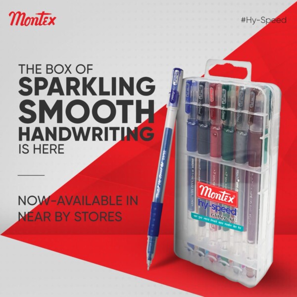 Montex Glitter Gel Pen - Hy Speed