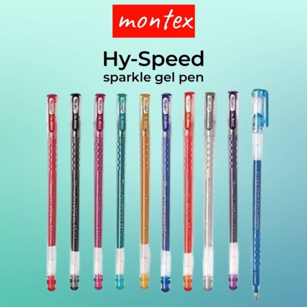 Montex Glitter Gel Pen - Hy Speed