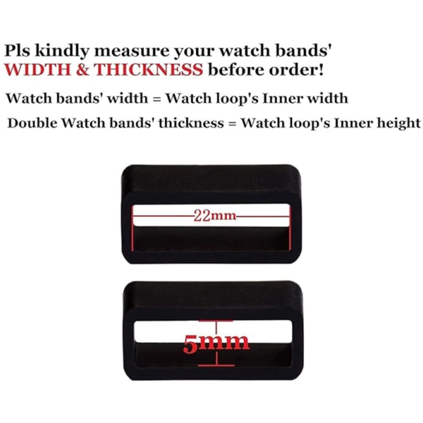 PVC Rubber Watch Strap Keeper Band Holder