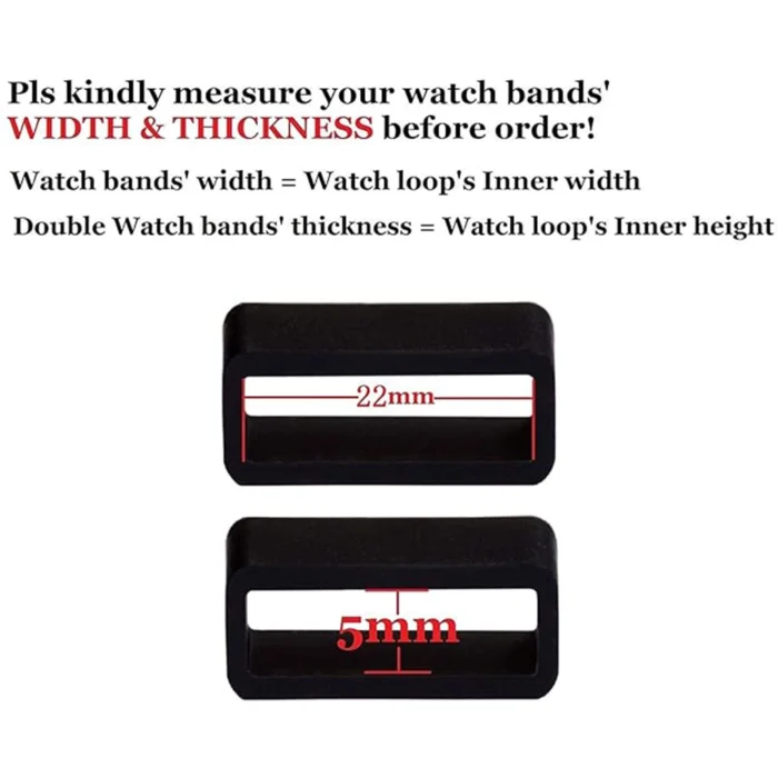 PVC Rubber Watch Strap Keeper Band Holder
