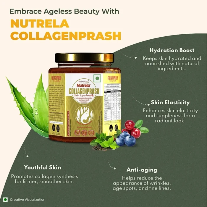 Patanjali Collagen Prash - Advanced Anti Ageing Formula for Men and Women - 400g