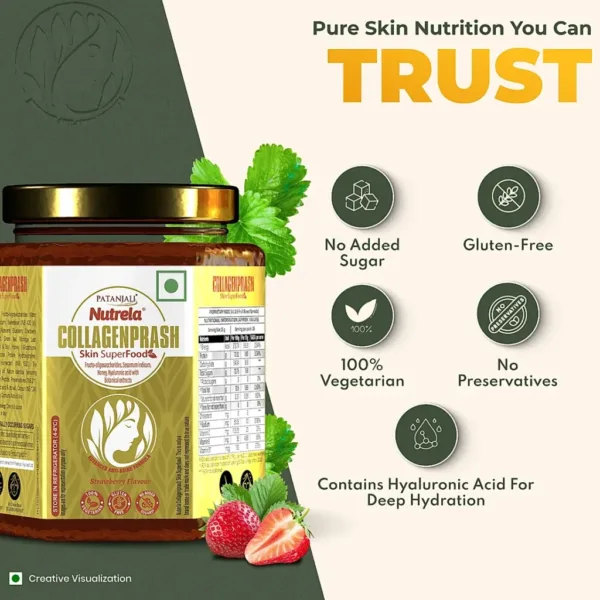 Patanjali Collagen Prash - Advanced Anti Ageing Formula for Men and Women - 400g