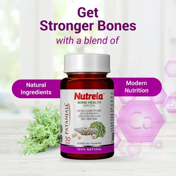 Patanjali Nutrela Bone Health - Natural 30 Capsules
