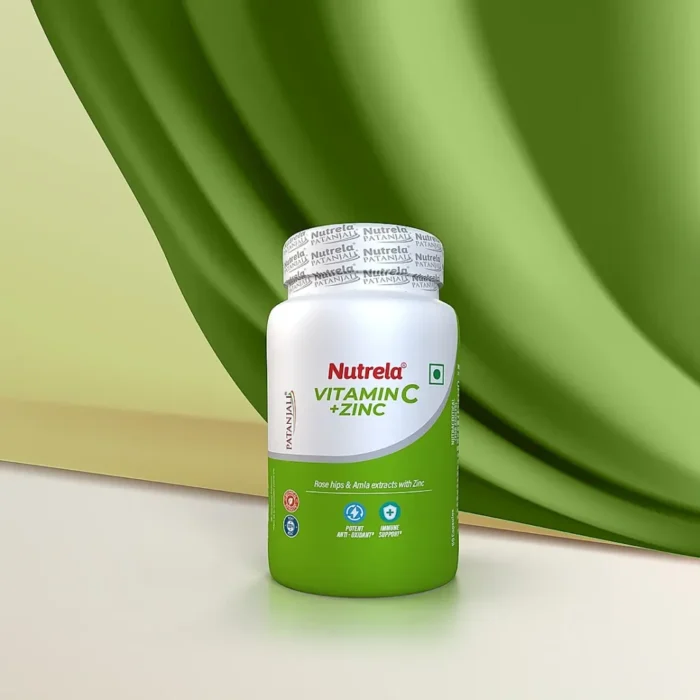 Patanjali Nutrela Vitamin C + Zinc 60 Tablets
