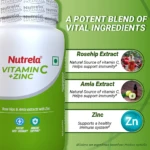 Patanjali Nutrela Vitamin C + Zinc 60 Tablets