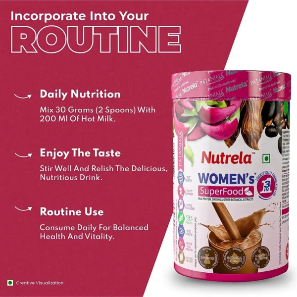 Patanjali Nutrela Women's Superfood - Chocolate Flavor - 400g