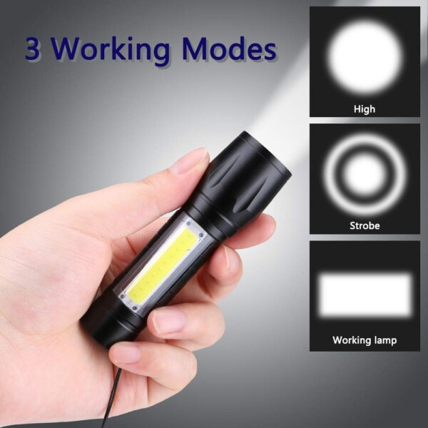 Rechargeable LED Torch - Small Sun 3 Mode